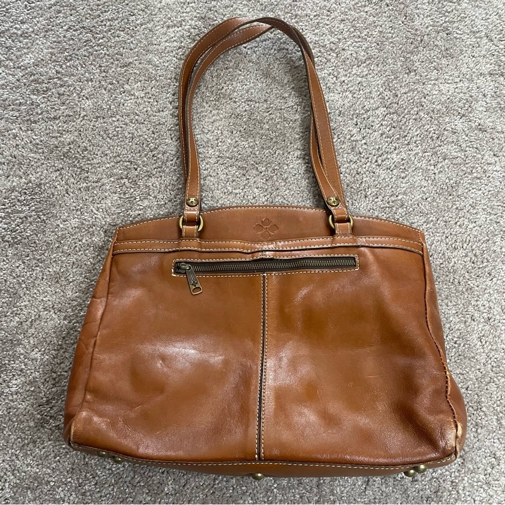 Patricia Nash Poppy Leather Shoulder Bag Brown Leather Western